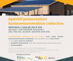 Apéritif présentation Autoconsommation collective